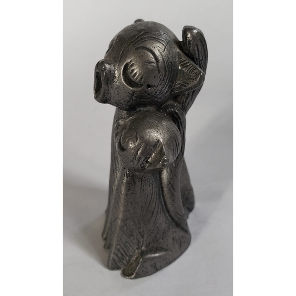 Pewter Singing Cat Pair Figurine - Picture 2 of 6
